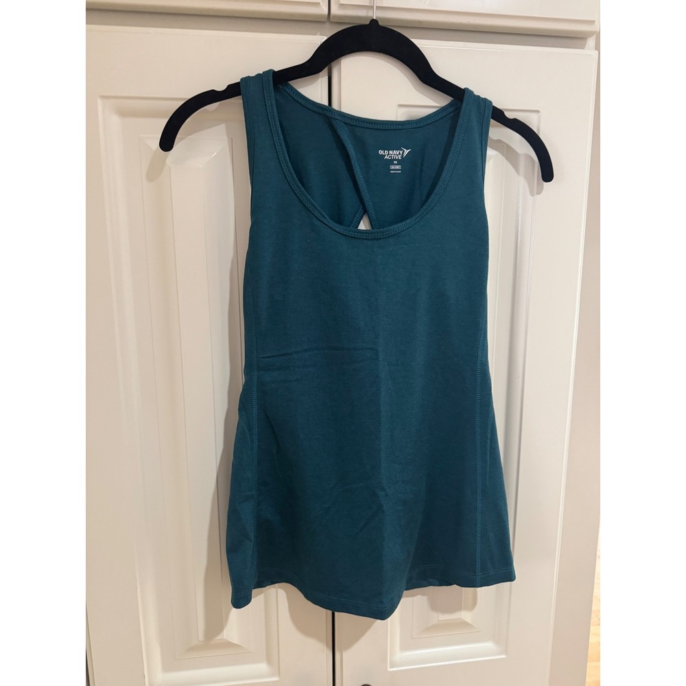 Old Navy Active Teal Racerback Tank Top‎ XS Sleeveless Athletic Workout Go-Dry